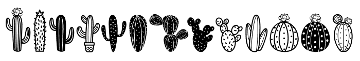 Cactus Doodle Font LOWERCASE