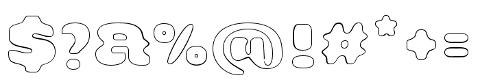 Cafe Del Mont Outline Blur Font OTHER CHARS