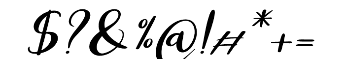 Cafenty Italic Font OTHER CHARS