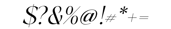 Cailyne Italic Font OTHER CHARS