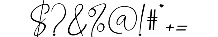 Calistha Calligraphy Font OTHER CHARS