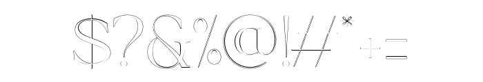 Calliga Outline Regular Font OTHER CHARS