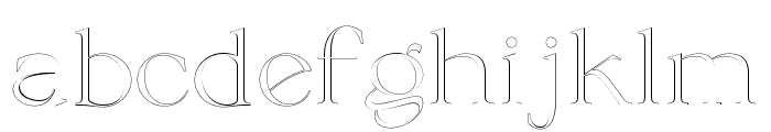 Calliga Outline Regular Font LOWERCASE