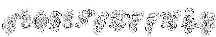 CalligraphiaLatinaVersals Two Font UPPERCASE