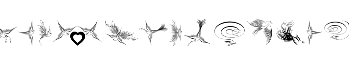 CalligraphicBirds Two Font UPPERCASE
