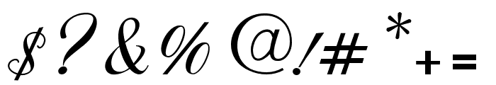 CalliopeScript Font OTHER CHARS