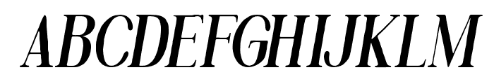 Callivora Condensed Italic Font UPPERCASE