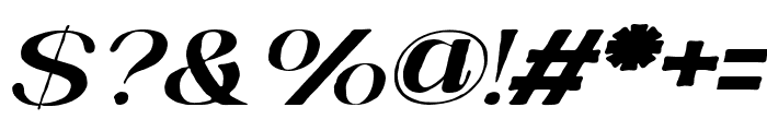 Callivora Expanded Italic Font OTHER CHARS