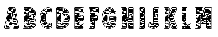 Camouflage Grunge 4 Regular Font UPPERCASE