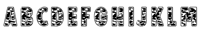 Camouflage Grunge 4 Regular Font LOWERCASE