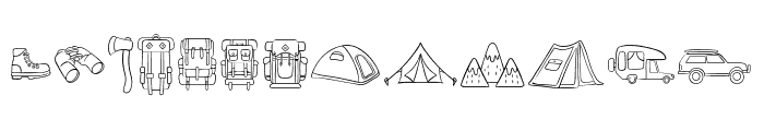 Camping Adventure Font UPPERCASE