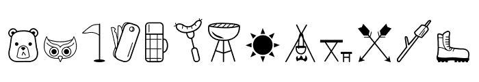 Camping Doodle Font UPPERCASE