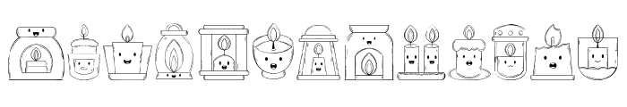 Candle Dingbats Font UPPERCASE