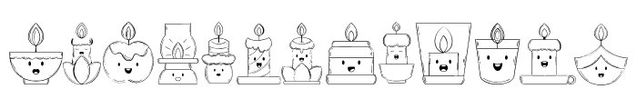 Candle Dingbats Font UPPERCASE