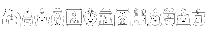 Candle Dingbats Font LOWERCASE