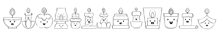 Candle Dingbats Font LOWERCASE