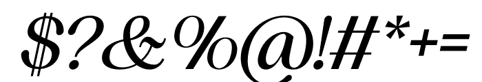 Canelope Italic Font OTHER CHARS