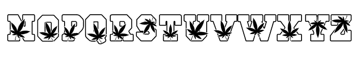 Cannabis Outline Font UPPERCASE