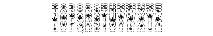 Cannabis Retro Stacked Font LOWERCASE