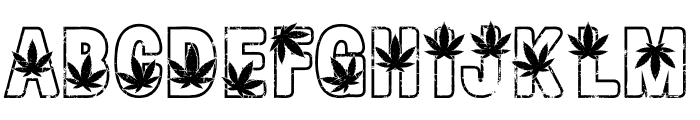 Cannabis Retro Font UPPERCASE