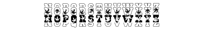 Cannabis Stacked Mix Font LOWERCASE