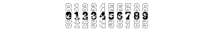Cannabis Stacked Font OTHER CHARS