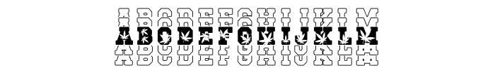 Cannabis Stacked Font LOWERCASE