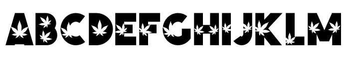 Cannabis Font UPPERCASE