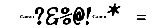 Canon TypeStar 210 Font OTHER CHARS