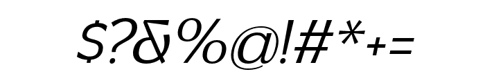 Canosa-LightItalic Font OTHER CHARS