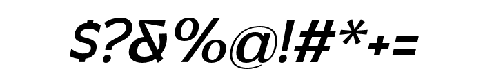Canosa-MediumItalic Font OTHER CHARS