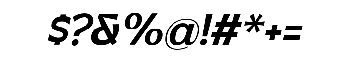 Canosa-SemiBoldItalic Font OTHER CHARS
