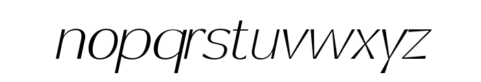 Canosa-ThinItalic Font LOWERCASE