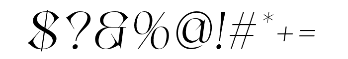 Canteria Italic Font OTHER CHARS