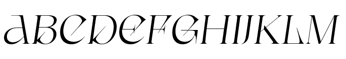 Canteria Italic Font UPPERCASE