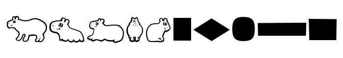 Capybara Z Dingbats Regular Font OTHER CHARS