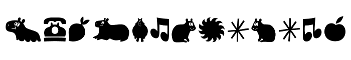 Capybara Z Dingbats Regular Font UPPERCASE