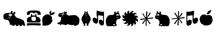 Capybara Z Dingbats Rough Font UPPERCASE