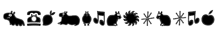 Capybara-ZDingbatsSpring Font UPPERCASE