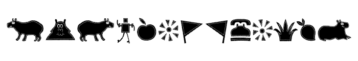 Capybara-ZDingbatsSpring Font LOWERCASE