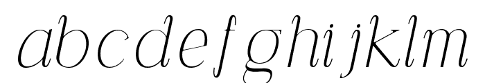 Carlgine Extra Light Italic Font LOWERCASE