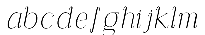 Carlgine-ExtraLightItalic Font LOWERCASE