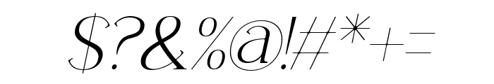 Carlgine Light Italic Font OTHER CHARS