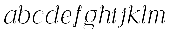 Carlgine Light Italic Font LOWERCASE