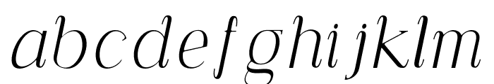 Carlgine-LightItalic Font LOWERCASE