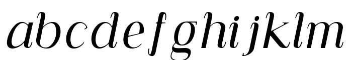 Carlgine-MediumItalic Font LOWERCASE