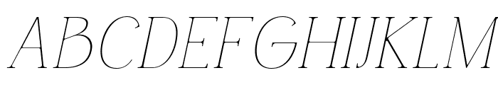 Carlgine Thin Italic Font UPPERCASE