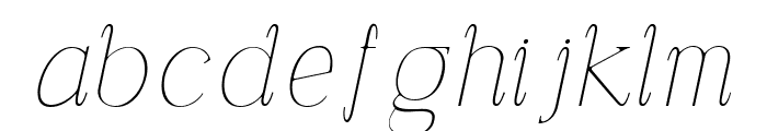 Carlgine Thin Italic Font LOWERCASE