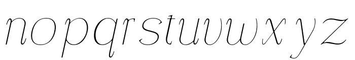 Carlgine Thin Italic Font LOWERCASE