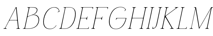 Carlgine-ThinItalic Font UPPERCASE